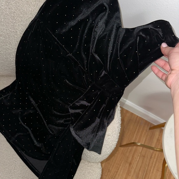 Nookie black velvet mini dress - Picture 4 of 6